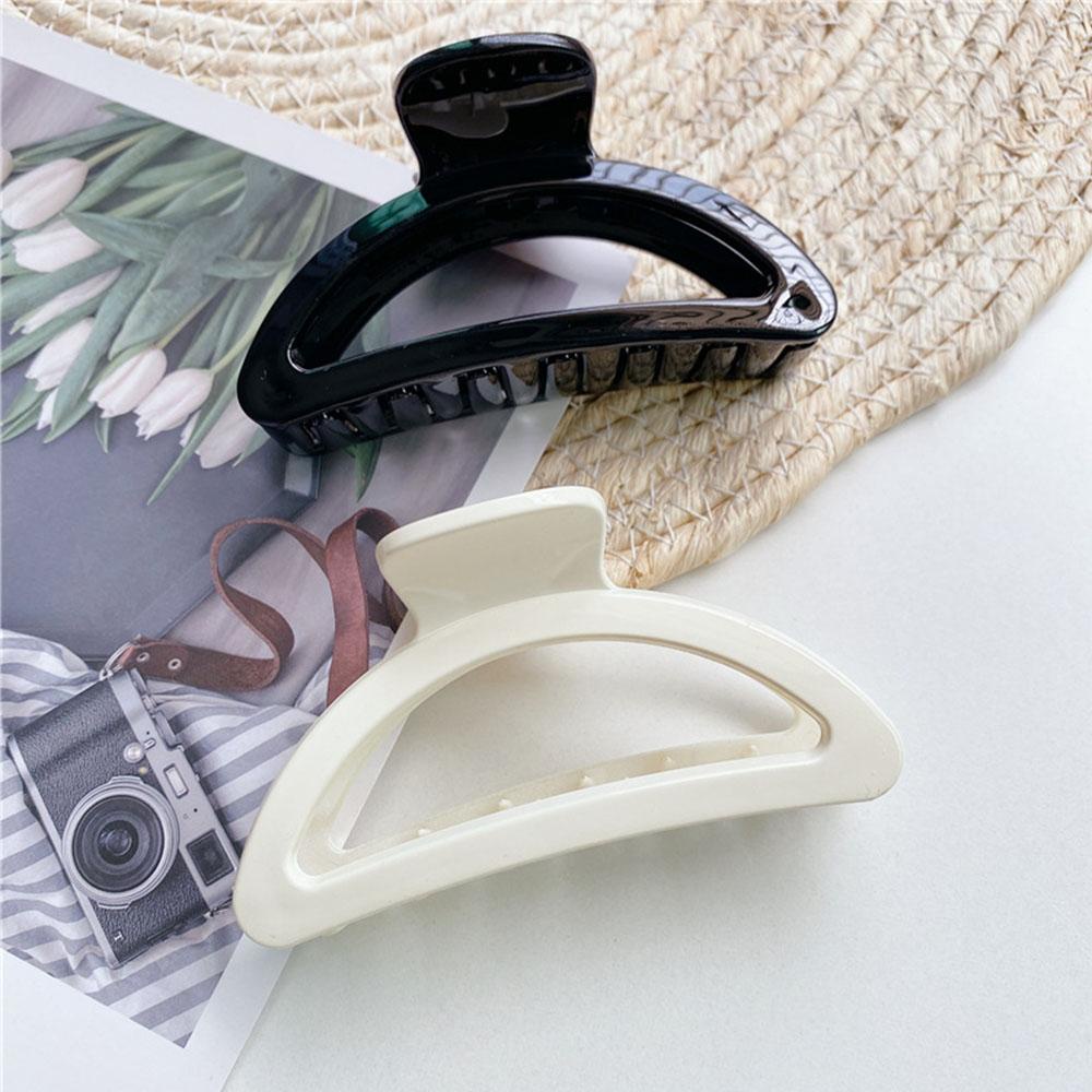 Rebuy Hair Claw Wanita Korea Ukuran Besar Mandi Klip Disk Rambut Sektored Grab Clips