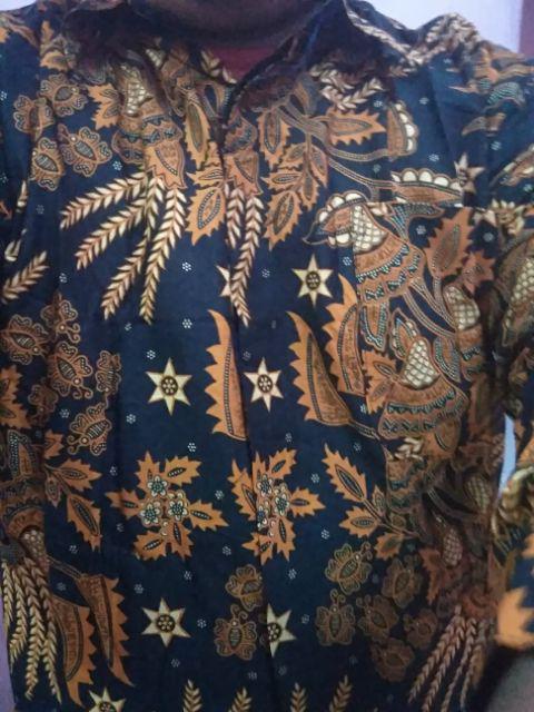 Kemeja Batik Pria Khusus Jumbo Xxl Baju Seragam Kantor Alkhalis