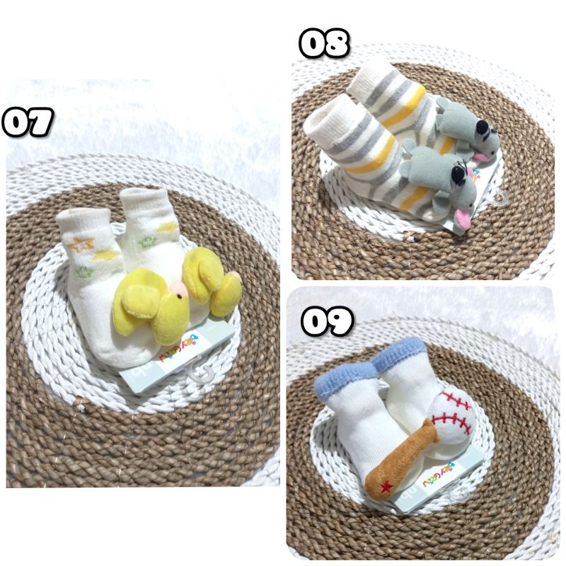 Kaos Kaki Bayi Prewalker korea , Kaos Kaki Korea Bayi 3D Rattle