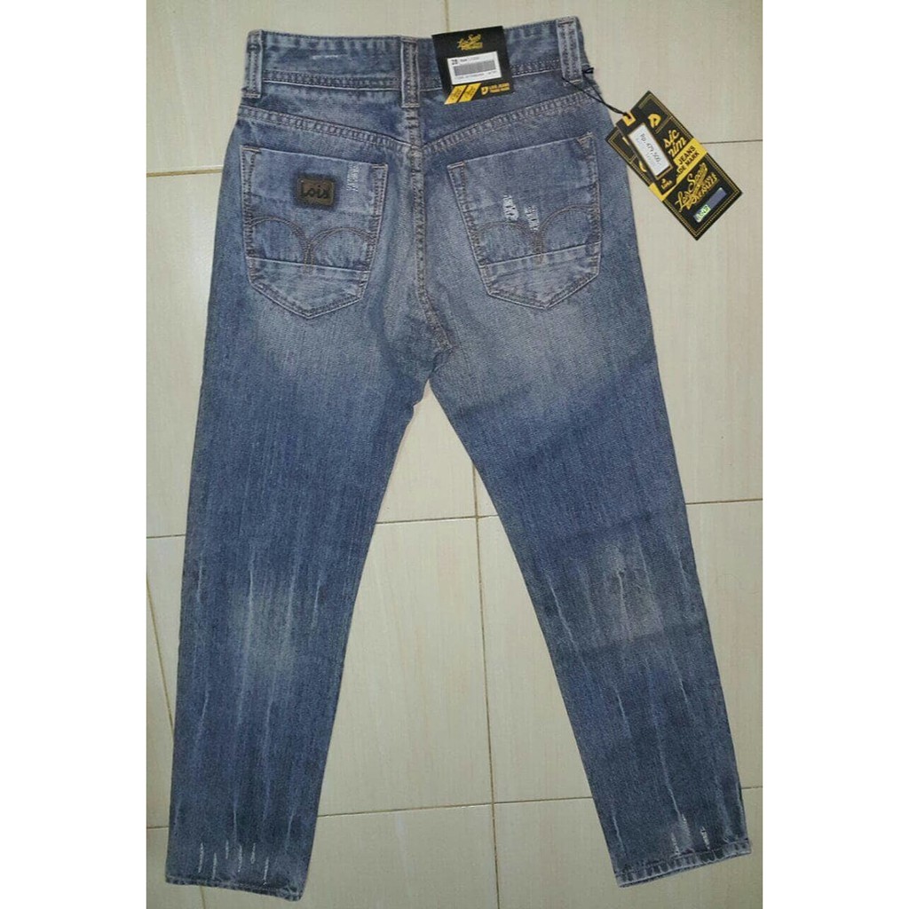 Fashion Pria Import Celana Lois Original Ripped sobek tak tembus CYZ738