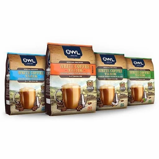 Owl White Coffee Tarik 3 In 1 15 Pc Coconut Sugar Rasa Kelapa Halal