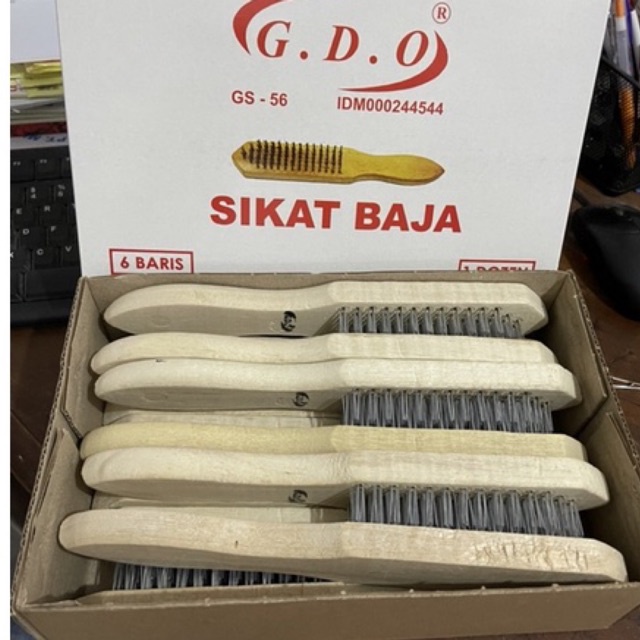 sikat baja sikat kawat baja 6 baris GDO