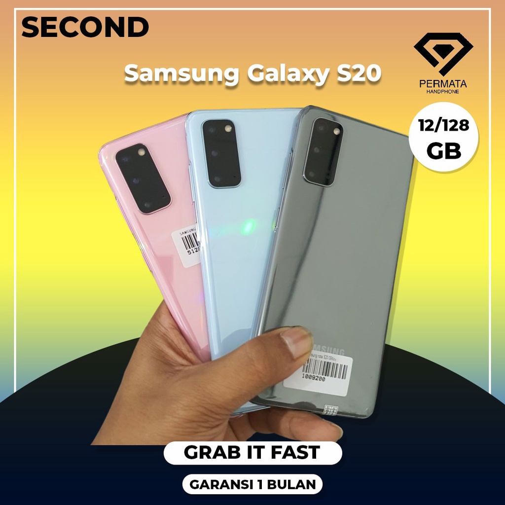 SAMSUNG S20 12/128GB SECOND GARANSI 1 BULAN