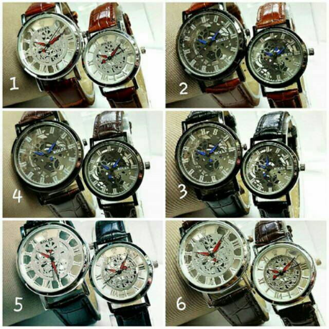 Rolex skeleton couple batre