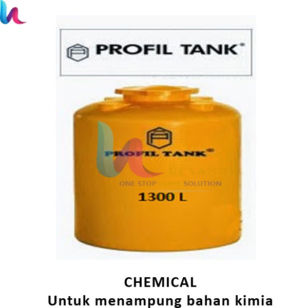 Tangki Air Plastik Profil Tank TDA 1300 Liter Kimia Chemical Toren