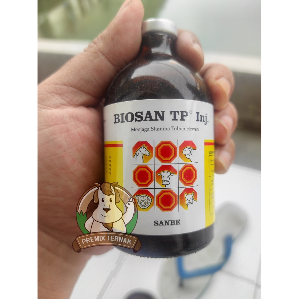 BIOSAN TP ORAL dan Injeksi Vol 100 ml - Meningkatkan Stamina Daya Tahan Hewan SANBE