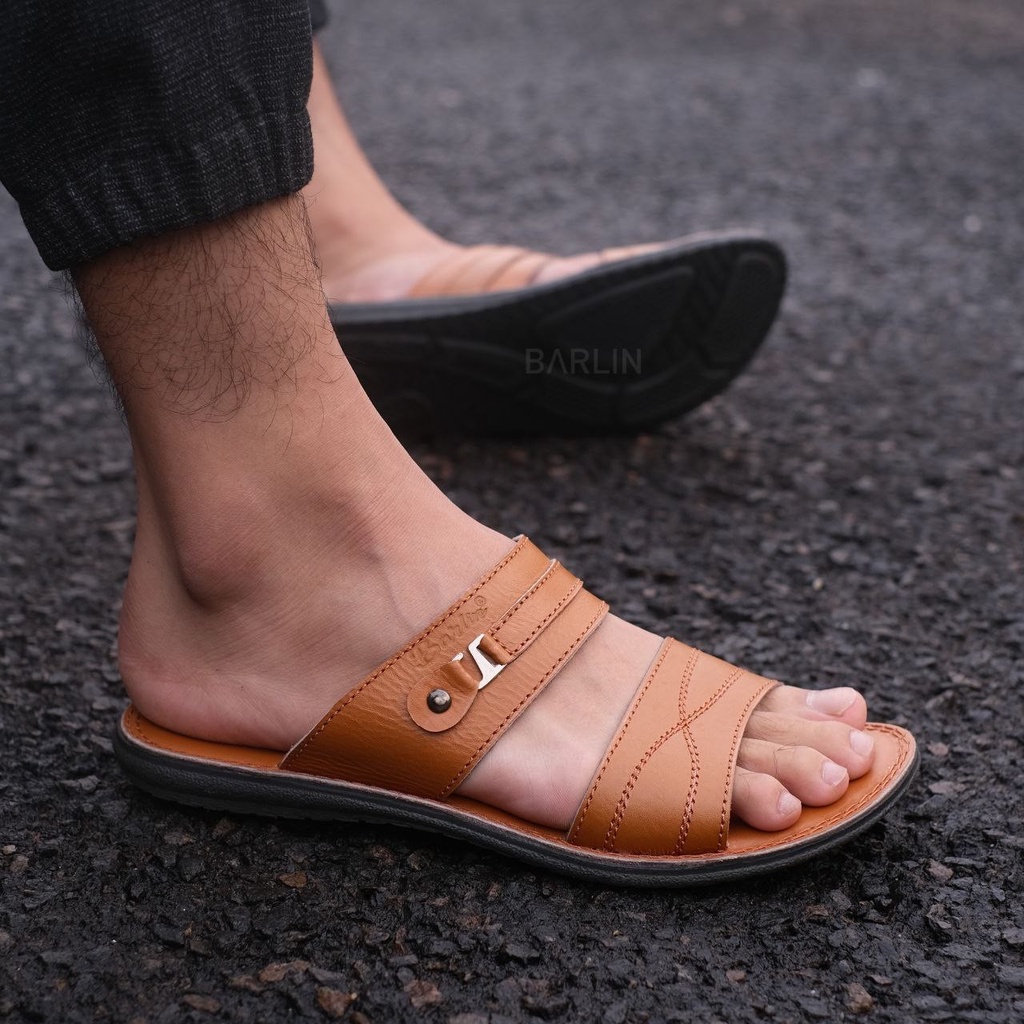 SANDAL SLIDE PRIA DEWASA SANTAI PRIA MINING BARLIN SLOP KULIT ASLI ORIGINAL CASUAL 100% PRIA KERJA KANTOR NYAMAN || SANDAL SLOP PRIA INDIAN TERBARU LEBARAN 2022