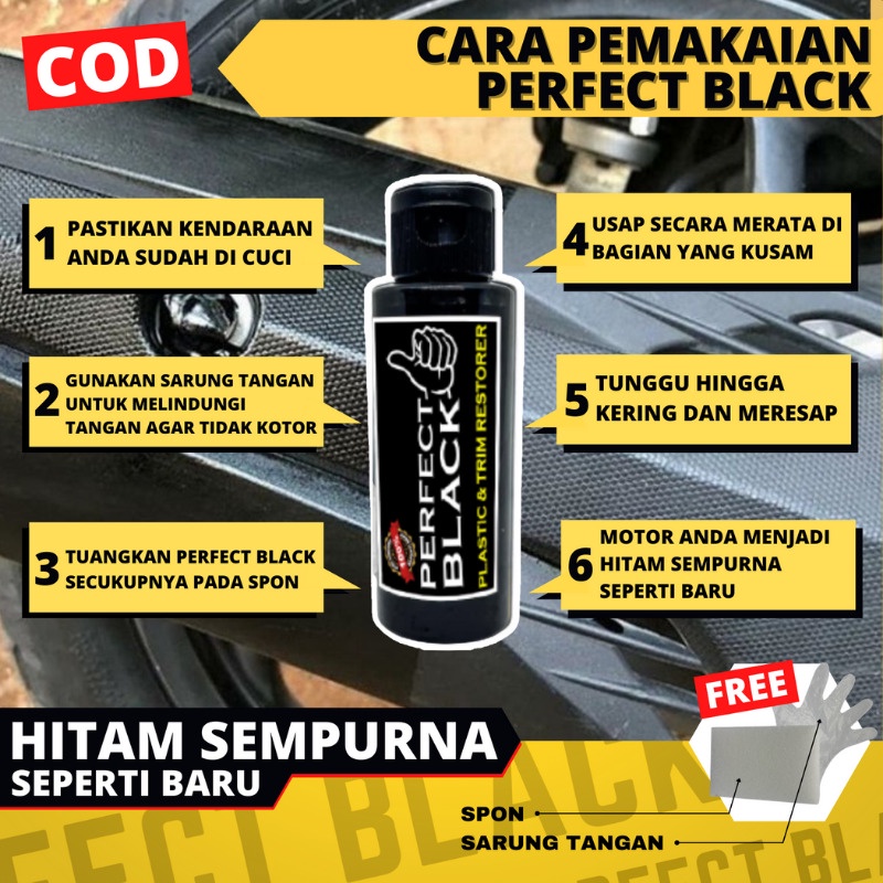 [COD] penghitam body bodi motor mobil permanen cat motor kilap  premium original black to black magic black