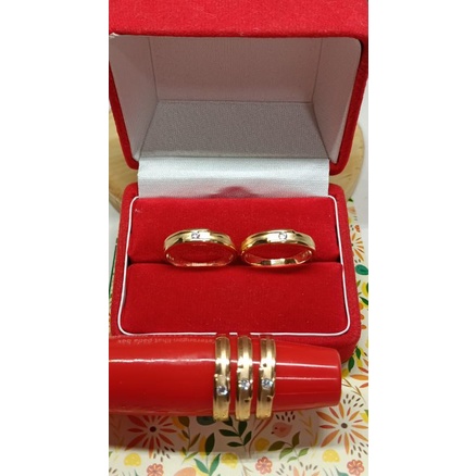 Cincin Cor mata 1, Perak 925, Sepuh Emas Rosegold