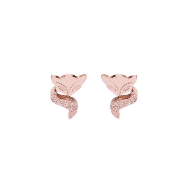Anting Titanium Fox ( Rubah ) Rose Gold