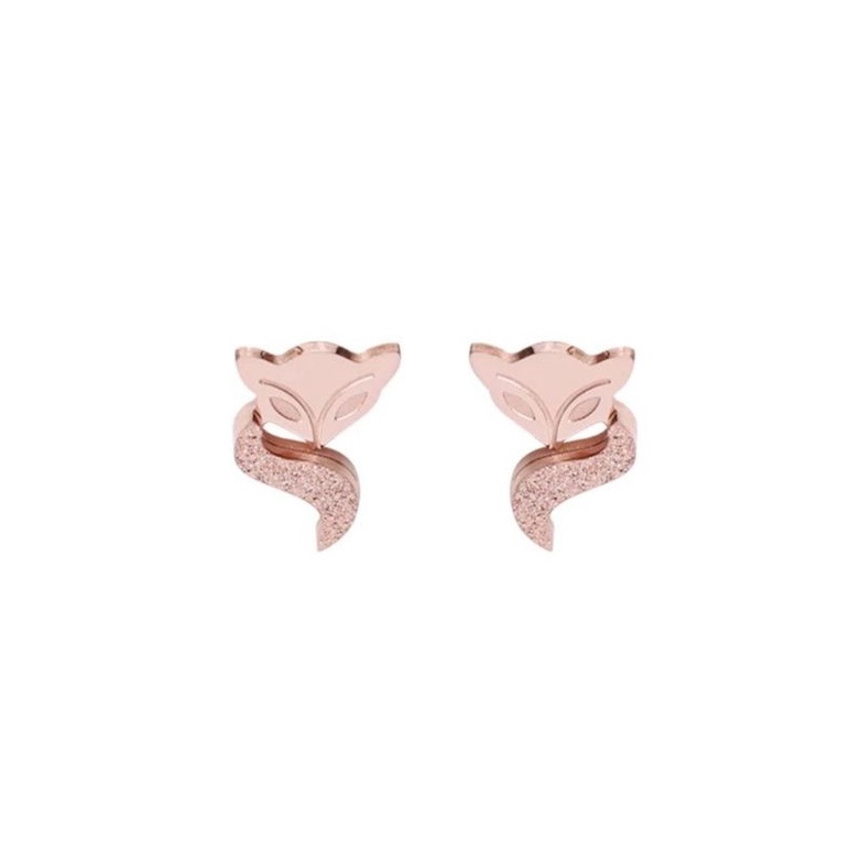 Anting Titanium Fox ( Rubah ) Rose Gold