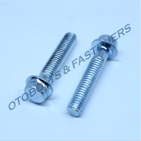 [PAKET 100PCS] Flange Bolt 6 x 30 / Baut Blok Mesin 6 x 30 / Baut Blok