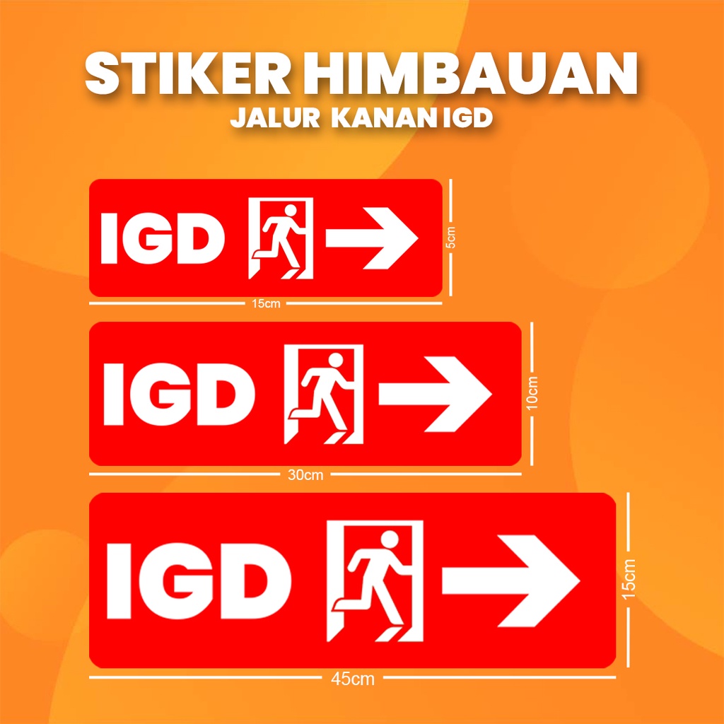 

Stiker K3 Jalur Kanan IGD / Sticker HSE "Right" Lane (Print Tajam & Anti Air)