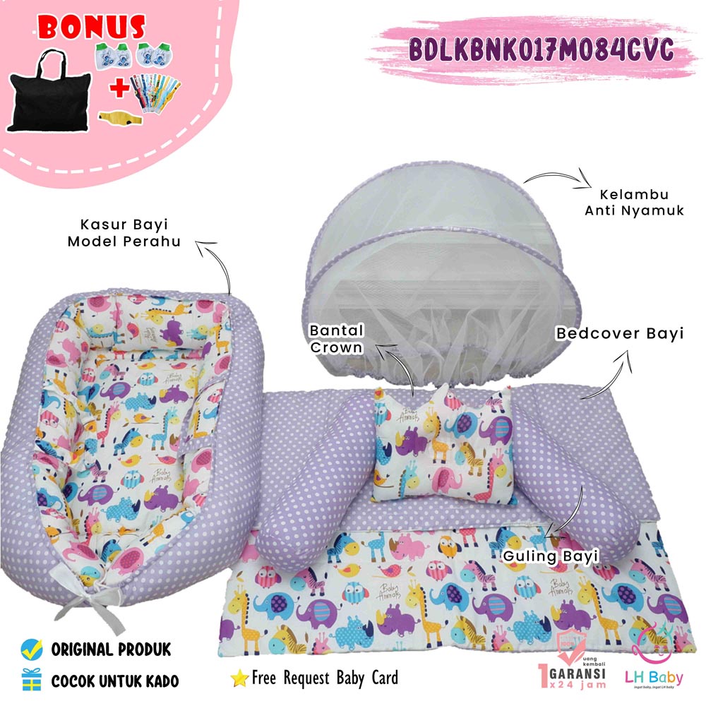 (PAKET HEMAT) Kasur Baby Nest Plus Bed Cover Kasur Bayi Perahu Tempat Tidur Bayi Kelambu Kekinian