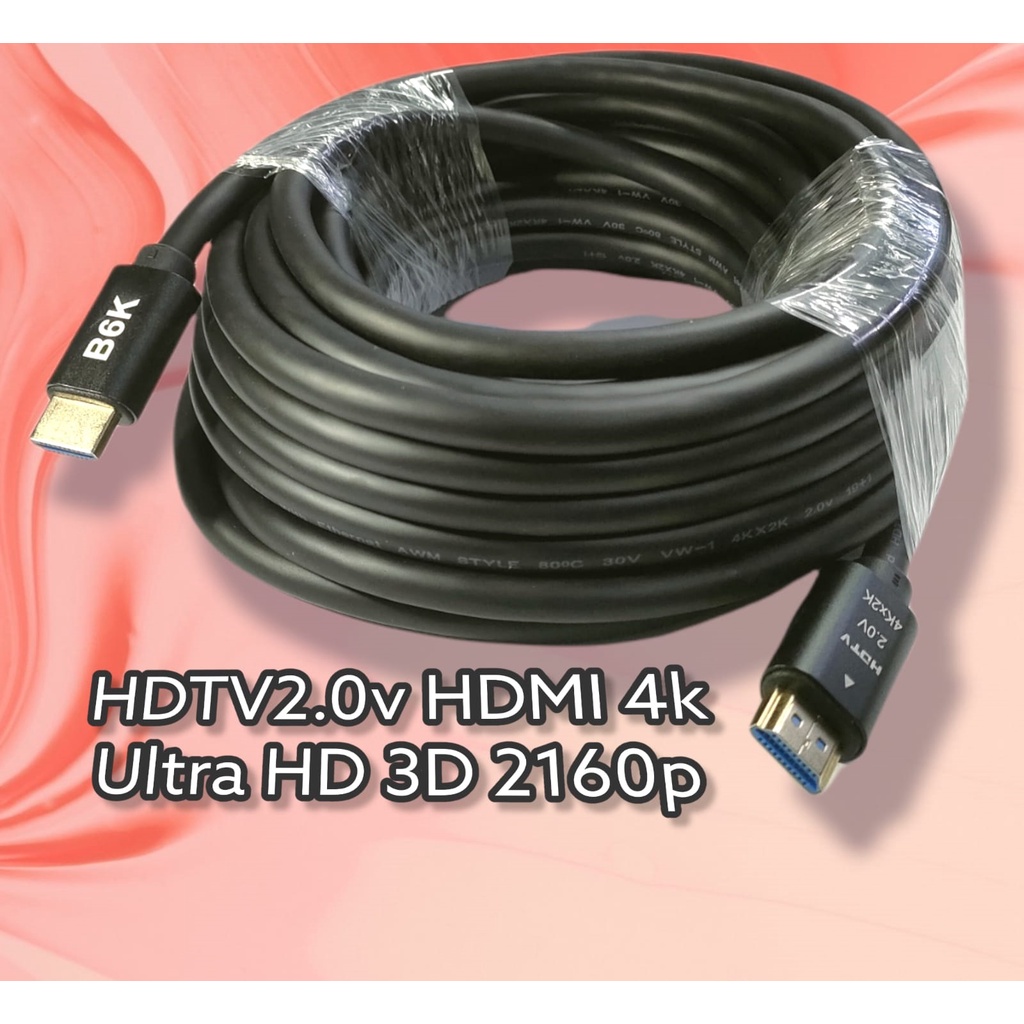 B6K 10M Kabel HDMI 3D v2.0 4K UHD High Speed Quality - B6k