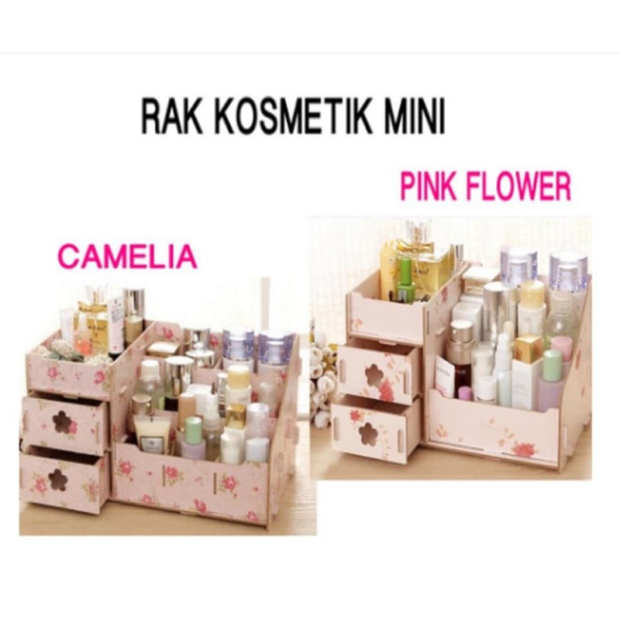 Rak Kosmetik Bahan Kayu Mini Tempat Cosmetic Storage Mini Make Up