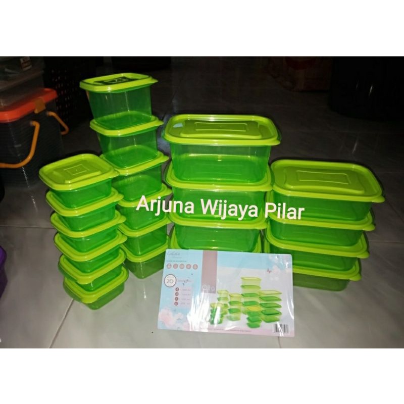 TOPLES set BPA free CALISTA OITA SET OF 20 PCS +Kardus atas bawah &amp; Bubblewrap