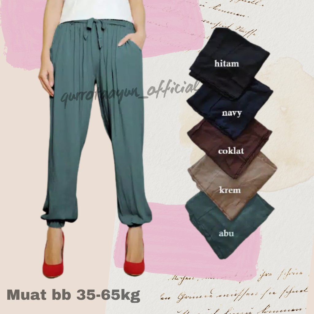 Celana Jogger Wanita Jumbo - Jogger Pants Katun