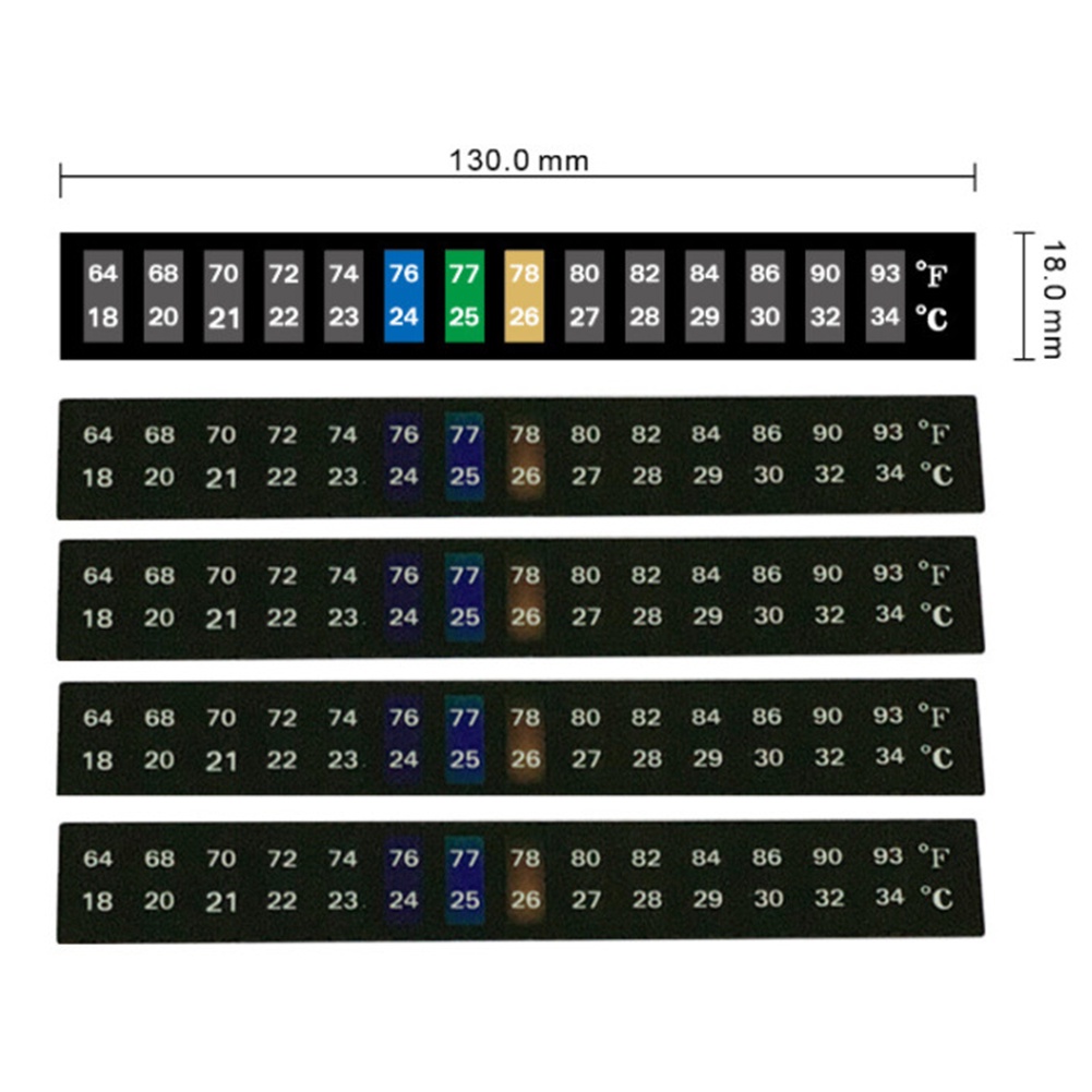 Termometer Akuarium Ikan Dengan 18-34 Derajat Sensitivasi Suhu Berubah Warna