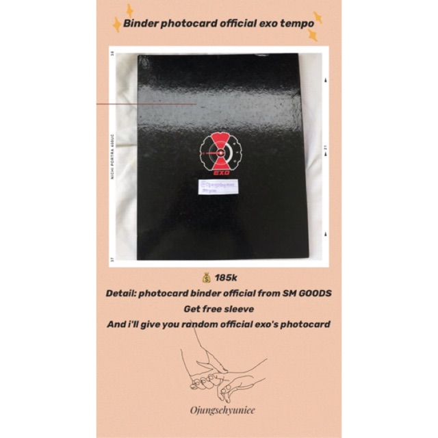 [OFFICIAL] Binder photocard exo tempo