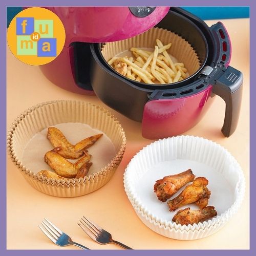 Alas Baking Air Fryer/Kertas Alas Baking Air Fryer Sekali Pakai Bentuk Bulat Anti Lengket/Kertas Alas Baking Air Fryer