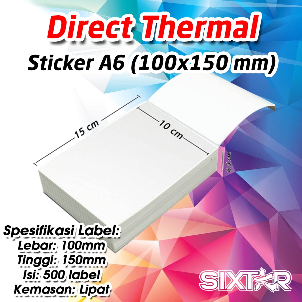 Semicoated Label Sticker 100x150x500 1Line Label Barcode Lipat