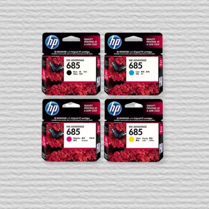 Paket 1 set Tinta HP 685 [B/M/C/Y] Original