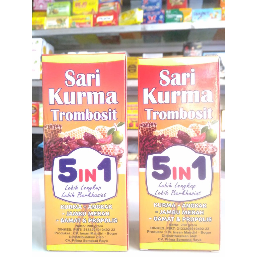 

Sari Kurma Madu Angkak menaikkan trombosit untuk tifus dan DBD