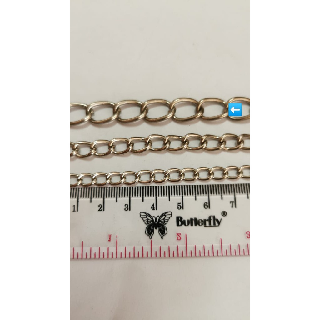 [10m] Rantai silver / rantai nickel / rantai besi / rantai tas