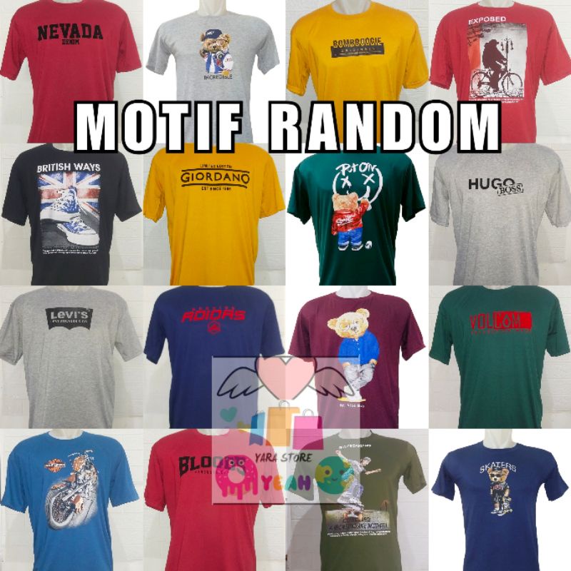 1 LUSIN KAOS DEWASA PRIA / 12 PCS KAOS PRIA DISTRO / KAOS GROSIR 12 PCS DISTRO / MOTIF RANDOM / GOSIR BAJU KAOS LUSINAN MURAH TERBARU