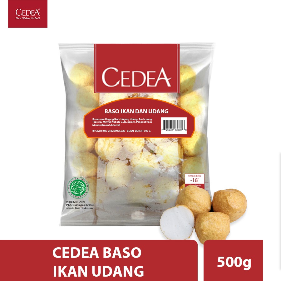 Cedea Baso Ikan Udang [500g] Bakso Ikan Udang Shopee Indonesia