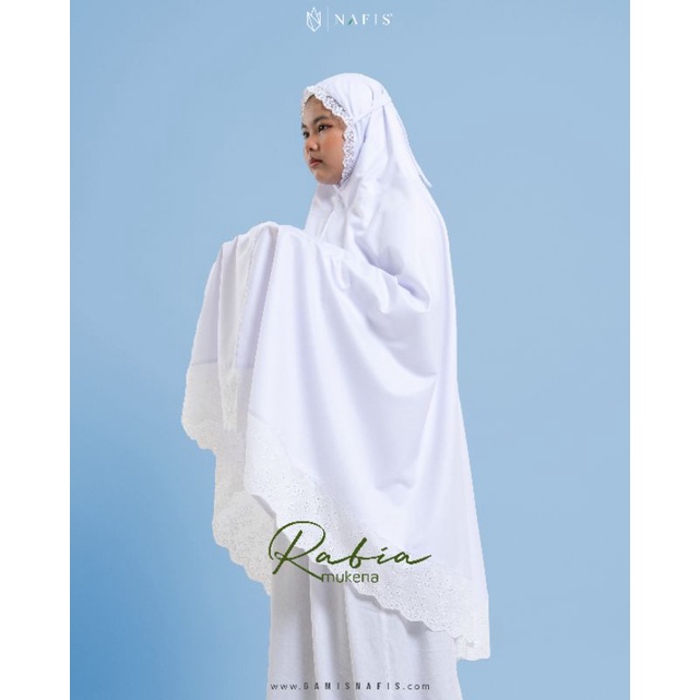 NAFIS Mukena Rabia Mukena Putih Dewasa Jumbo