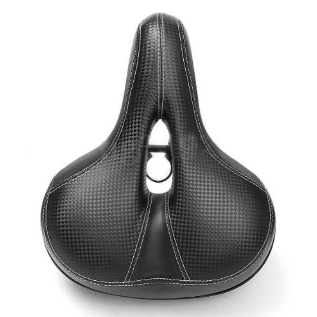 UpperX Jok Sadel Sepeda Bike Saddle Wide Seat Soft Pad Cushion UX01 Black Grab Medan