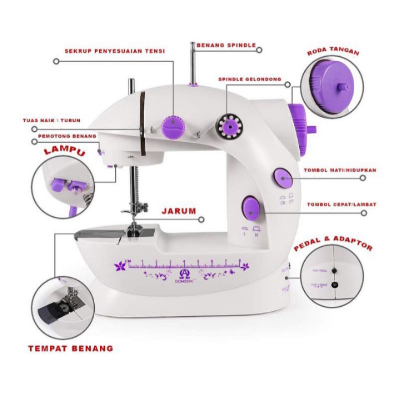 Mesin jahit Portabel mini  jahit Pakaian