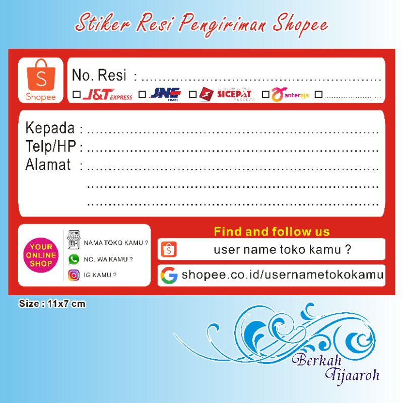 

Custom Stiker Label Pengiriman Shopee Murah