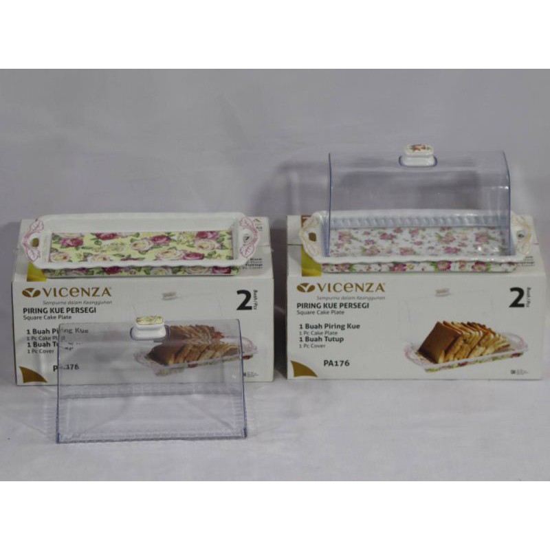 Ready piring kue nampan kue vicenza motif mawar dan melati