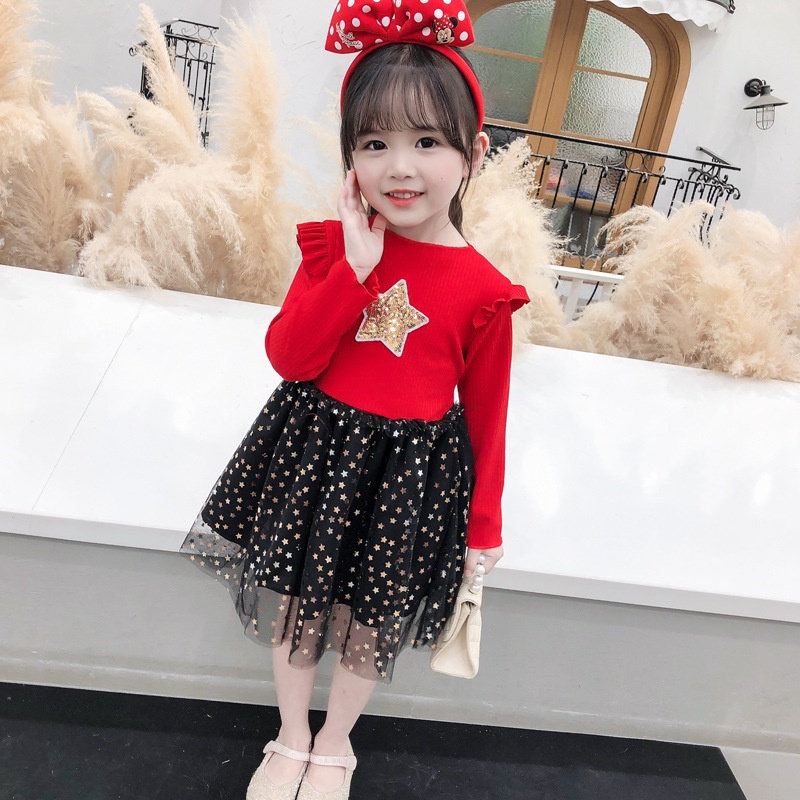 CHUBBI 95 Dress Anak Perempuan Gliter Star Stella