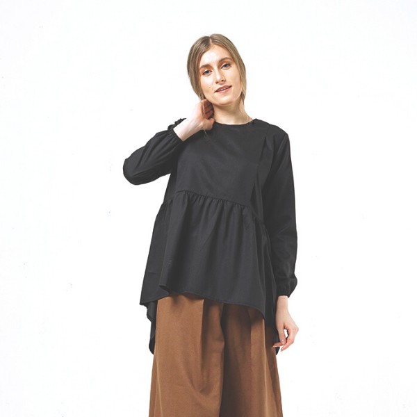 

Mamibelle Kasita Blouse Menyusui & Hamil Nursing Wear Black Premium