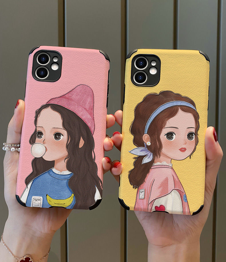Casing Silikon IPhone 6 6sPlus 7 8Plus X XS XR XSMAX 11 pro 11promax 12promax Motif Gadis Bubble