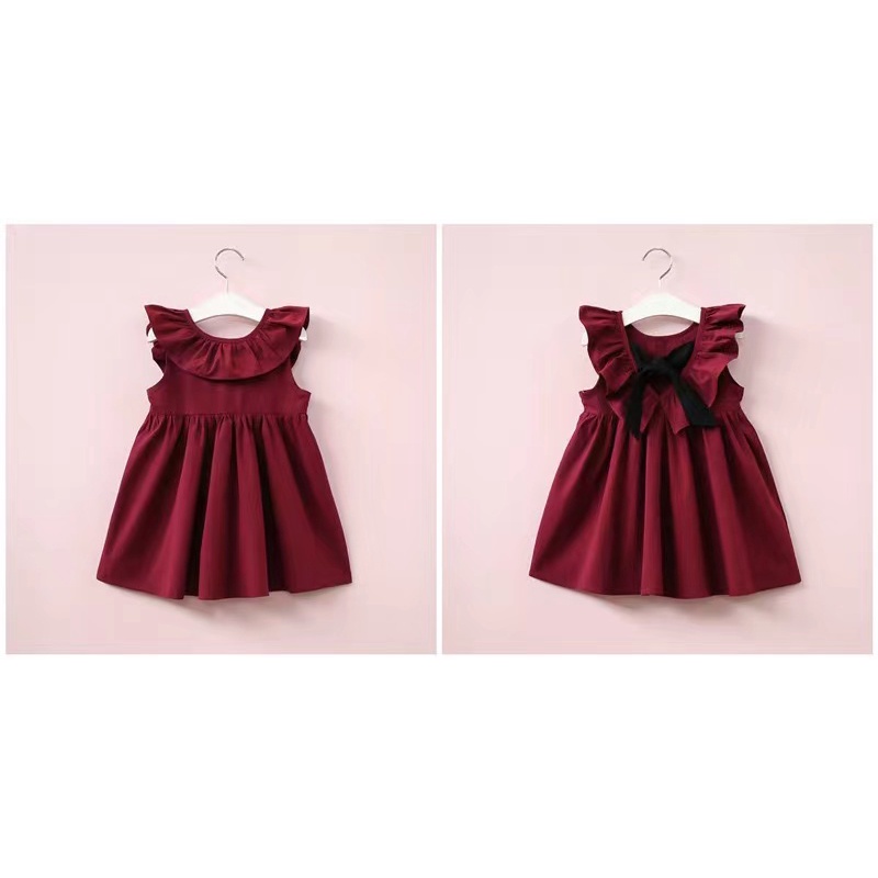 Dress anak Perempuan Korean Girls Sleeveless Cotton Dress