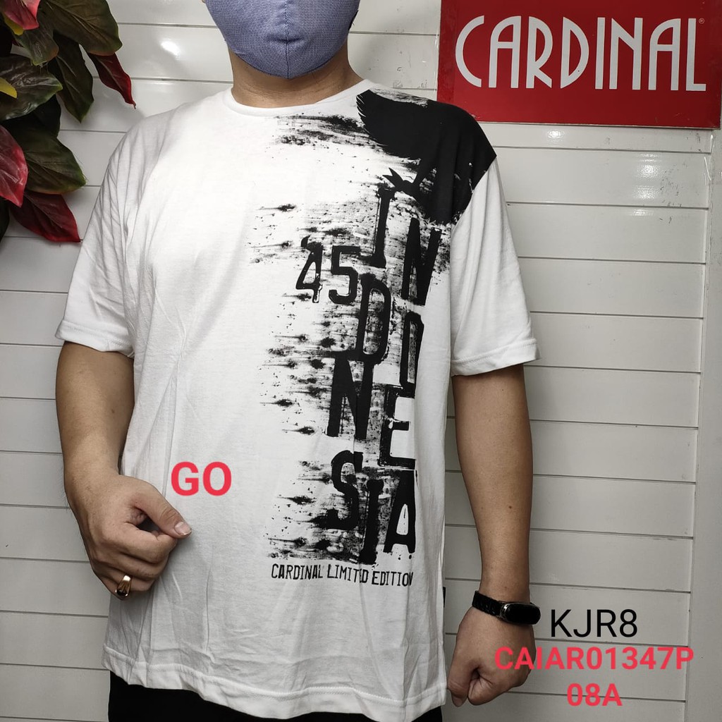 gos gof KJR CARDINAL JEANS KAOS T-Shirt Pakaian Pria Atasan Kaos Oblong Casual Santai Original