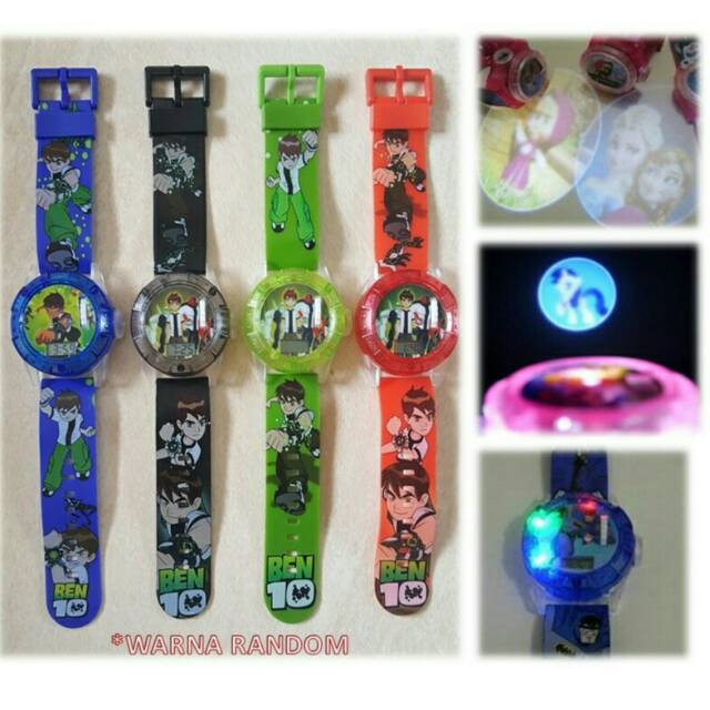 JAM TANGAN LASER  MUSIK DIGITAL ANAK LAMPU 6 GAMBAR