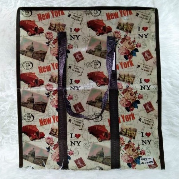 tas travel lipat 45 cm tas karung tas goni lipat lipet fold bag storage hand carry travel laundry