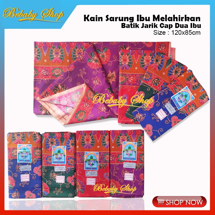 Kain Sarung Ibu Melahirkan Batik Cap Dua Ibu 120×85cm