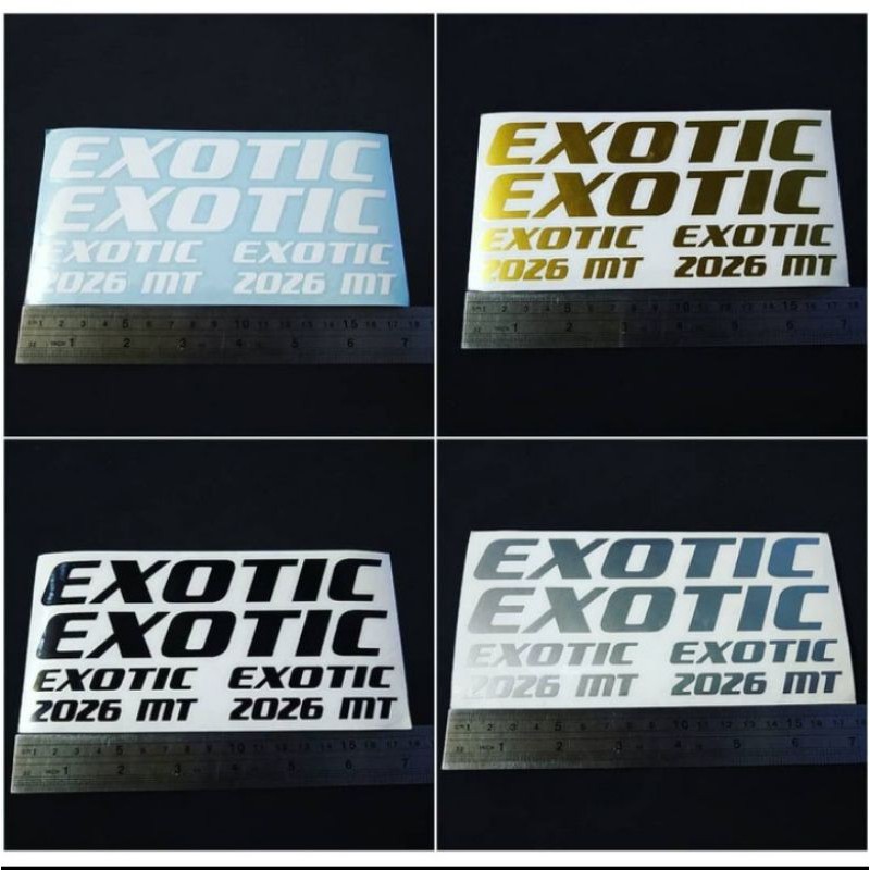Cutting Sticker Frame Sepeda Exotic