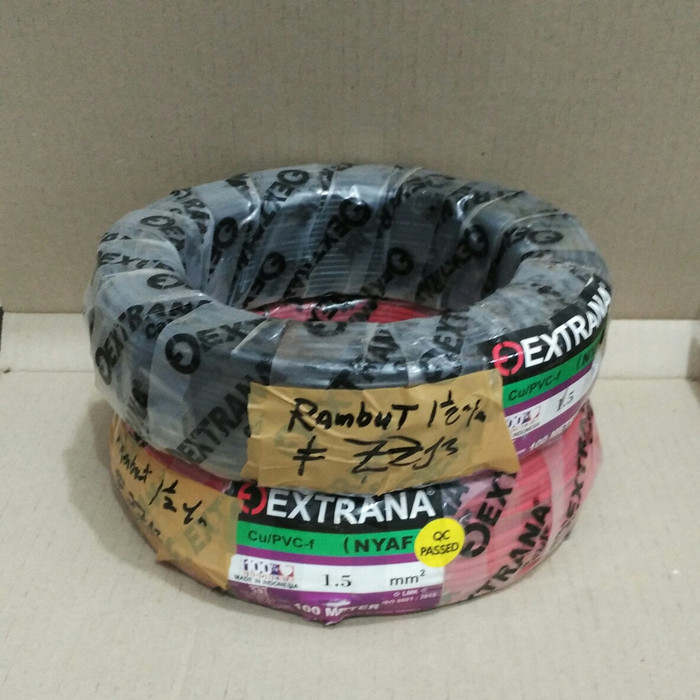 kabel serabut Rambut Extrana NYAF 1 x 1.5 Harga perMeter