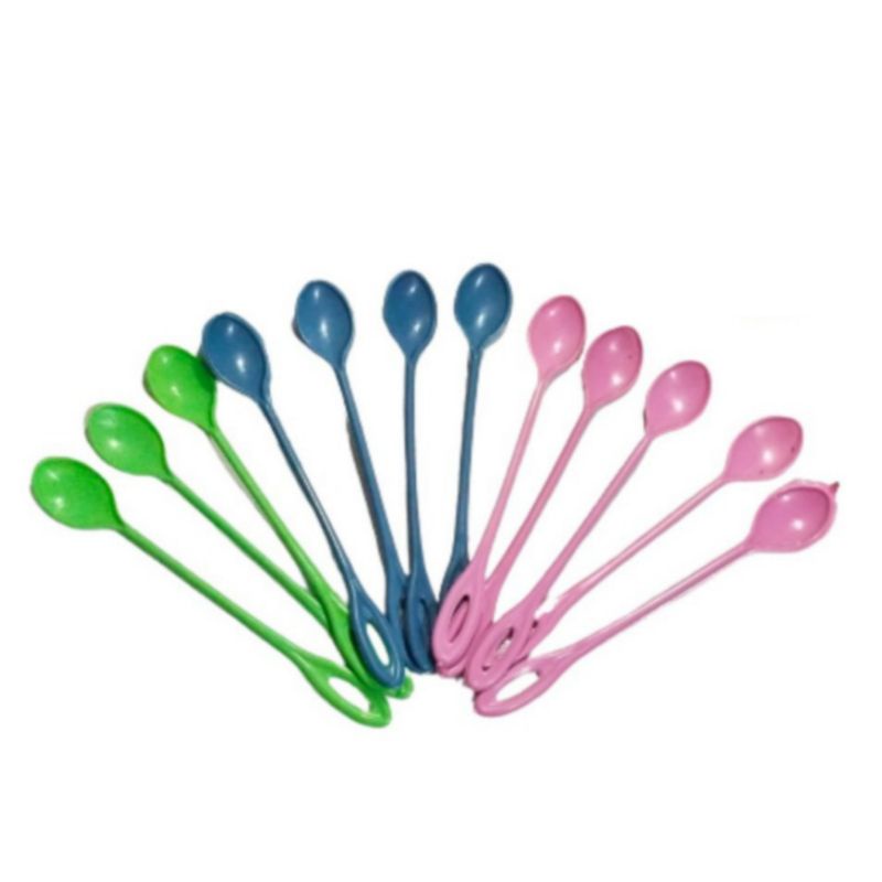 Sendok Plastik Panjang Warna|Sendok Es Plastik