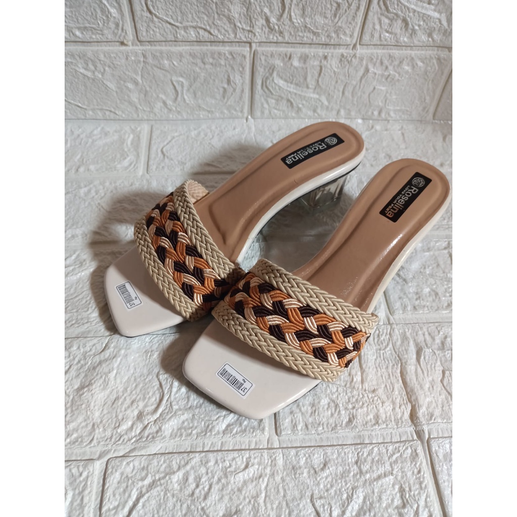 NEW- Sandal Rajut IMPORT Hak Kaca TERPOPULER