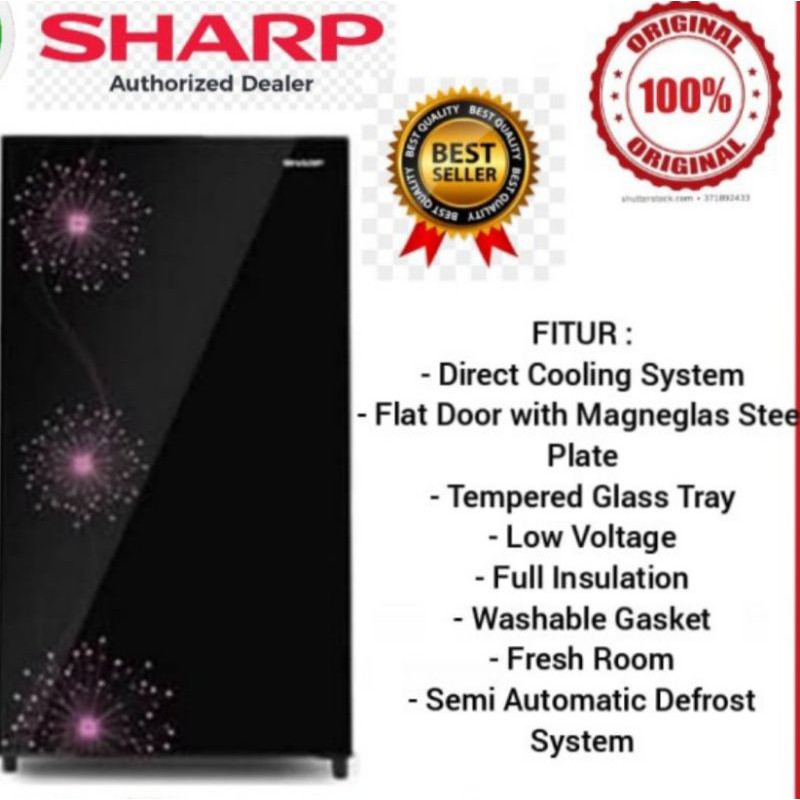 KULKAS 1 PINTU SHARP SJ-X167 LOW WATT MURAH