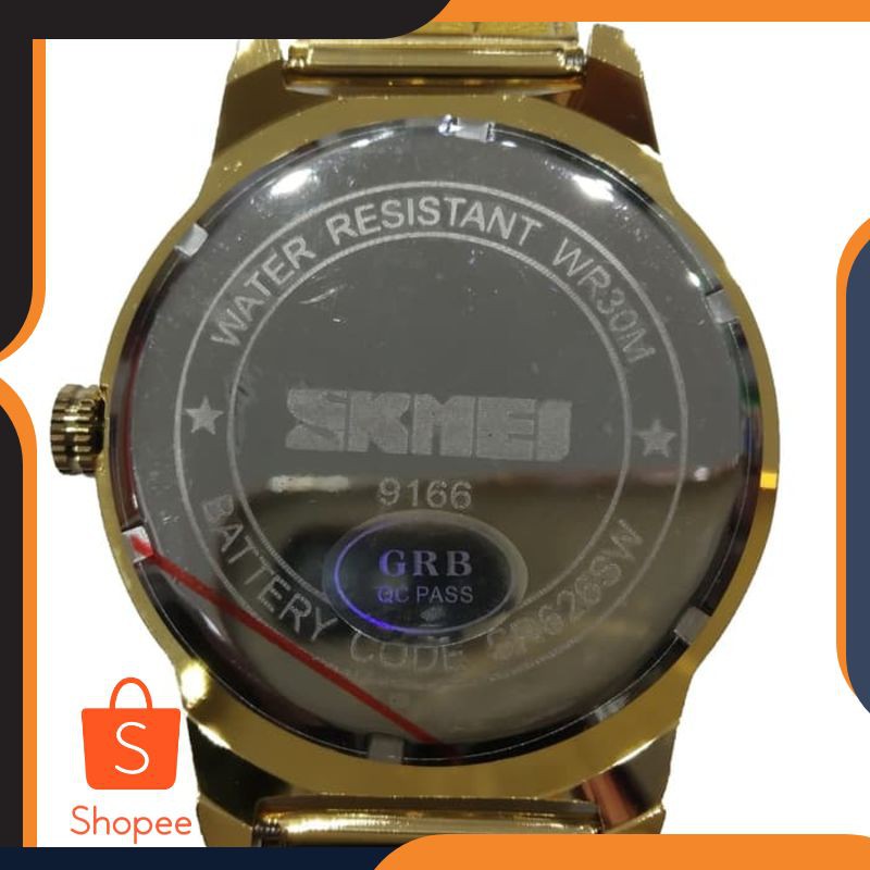 Terlaris Jam Tangan Pria Analog SKMEI 9166 Black Water Resistant 30M Keren